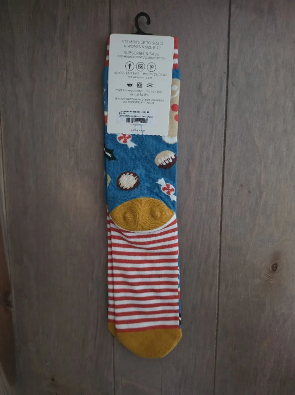 Woven Pear Crew Socks